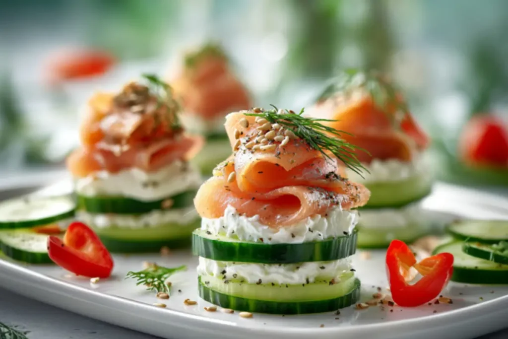 Gluten-Free Cucumber Bites with Cream Cheese