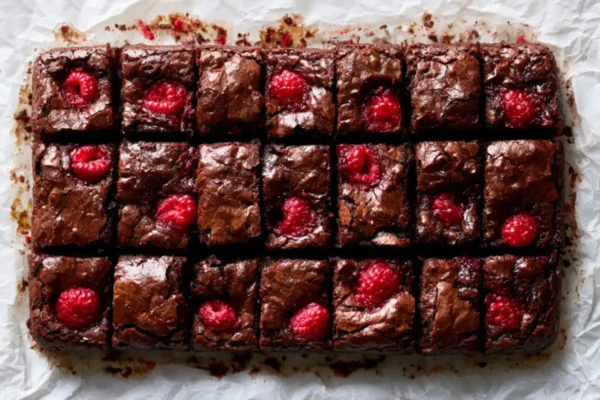 Fudgy Gluten-Free Raspberry Brownies