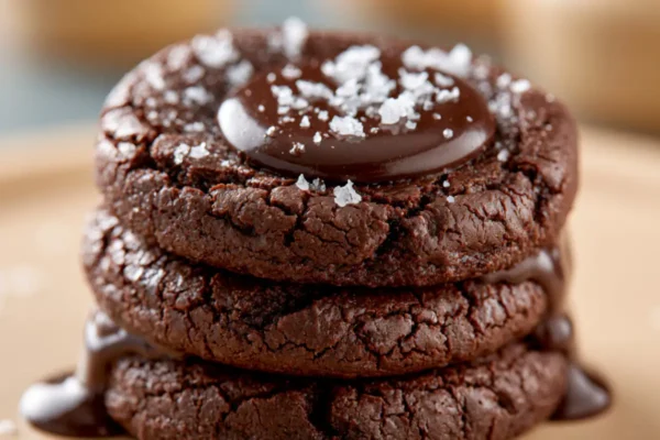 Easy Gluten-Free Chocolate Cookies with Sea Salt