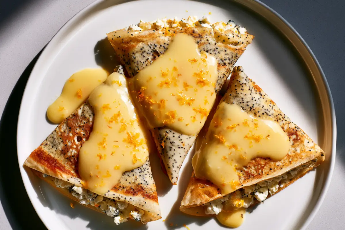 Easy Gluten-Free Poppy Seed Crepes with Sweet Cheese Filling 4 Gluten-Free Poppy Seed Crepes