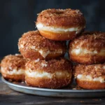 Gluten-Free Toasted Coconut Cream Donuts
