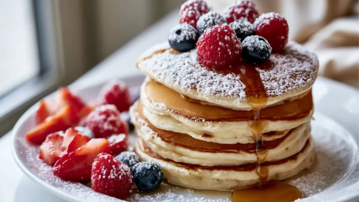 Healthy Gluten-Free Pancakes with Fresh Berries 4 Gluten-Free Pancakes