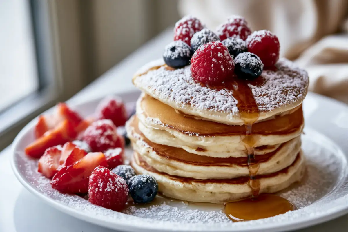 Healthy Gluten-Free Pancakes with Fresh Berries 4 Gluten-Free Pancakes