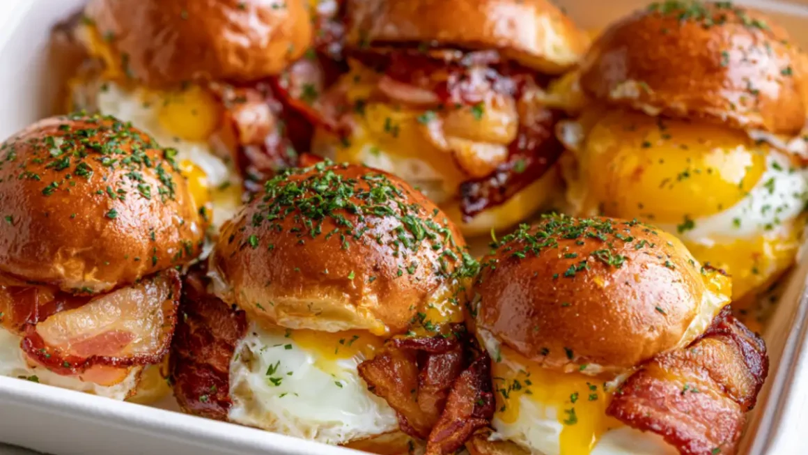 Easy Bacon Egg Breakfast Sliders 8 Bacon Egg Breakfast Sliders